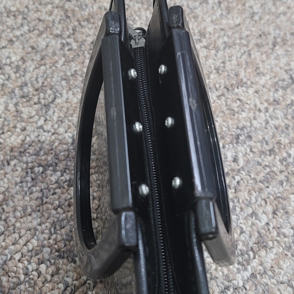 Vintage Grey Snakeprint Satchel Handbag - Picture 3 of 6